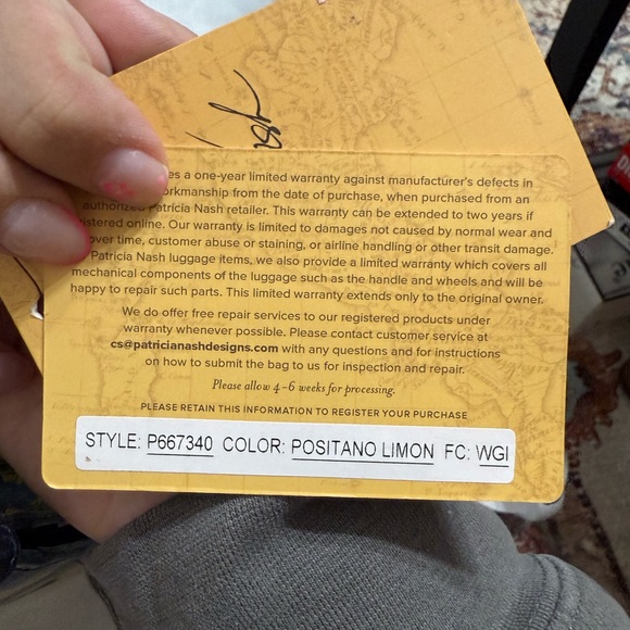 Patricia Nash Leather Lemon Crossbody - Picture 10 of 15